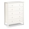 Alaterre Furniture Simplicity Wood 5-Drawer Chest, White AJSP02WH - alternate 1